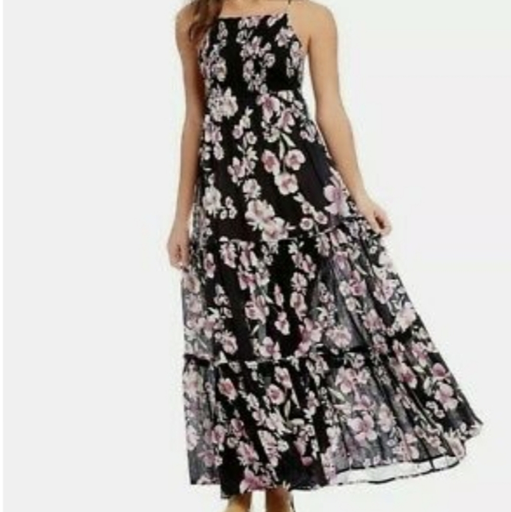 Intimately by Free People Black Floral Maxi Dress